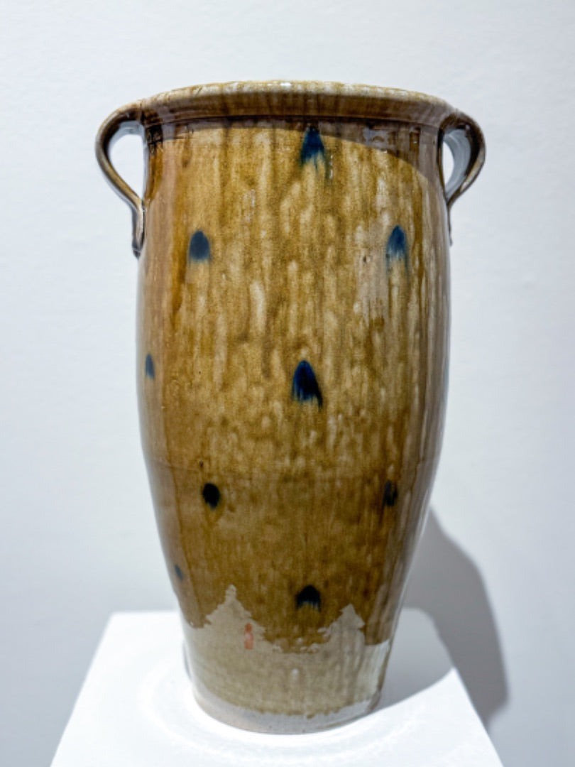 Tall Vase with Blue Dots by Roger Jamison