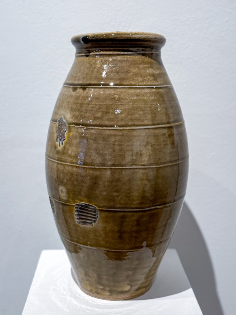 Tall Vase with Shell Marks by Roger Jamison