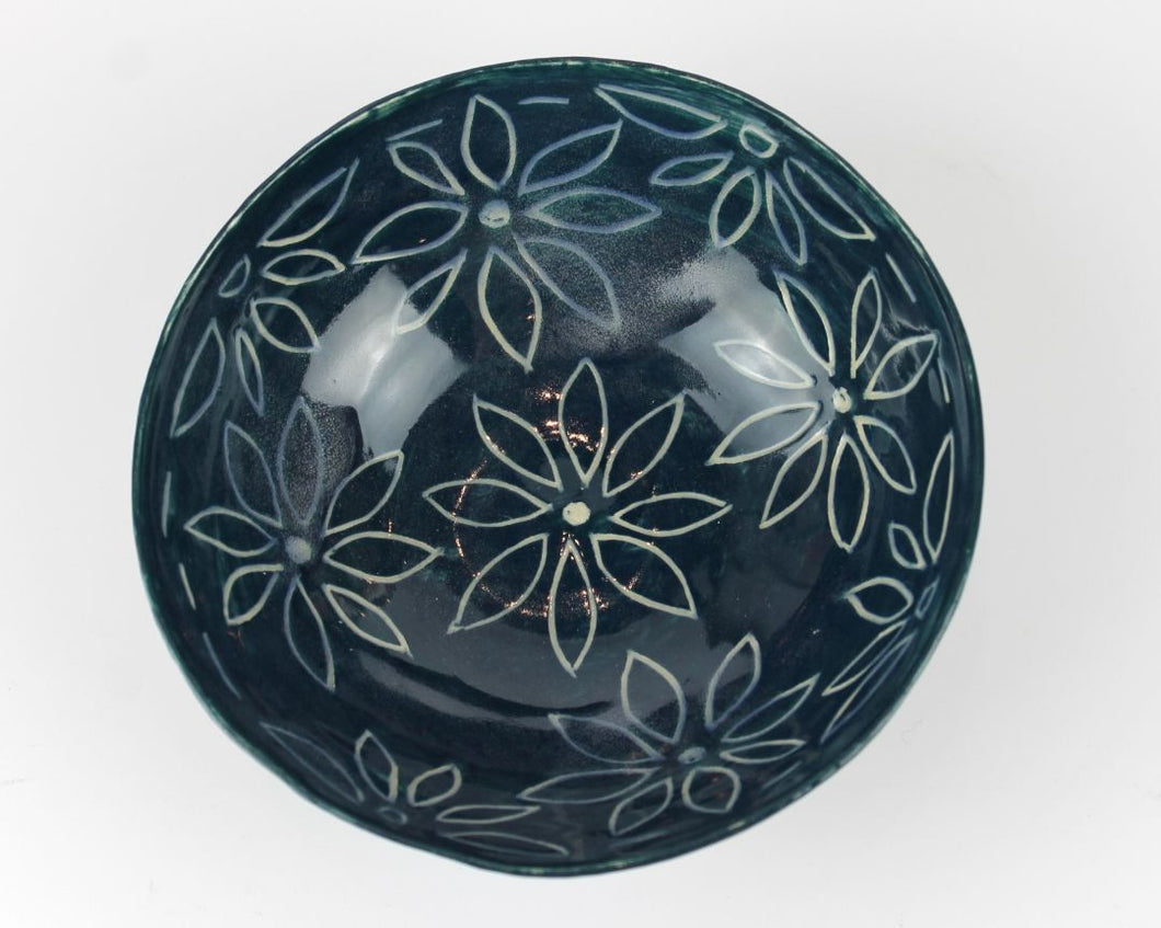 bowl- blue flower
