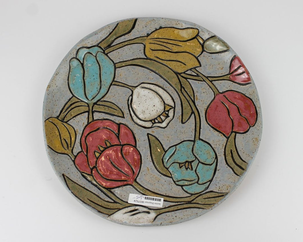 tulip plate by Jackie Chapman