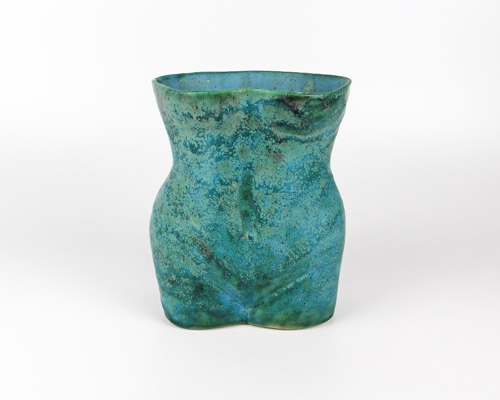 Blue Stone Torso Vase by Alicia David