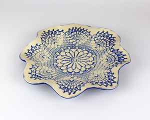 Cobalt Lace Dish by Dorothy Taylor